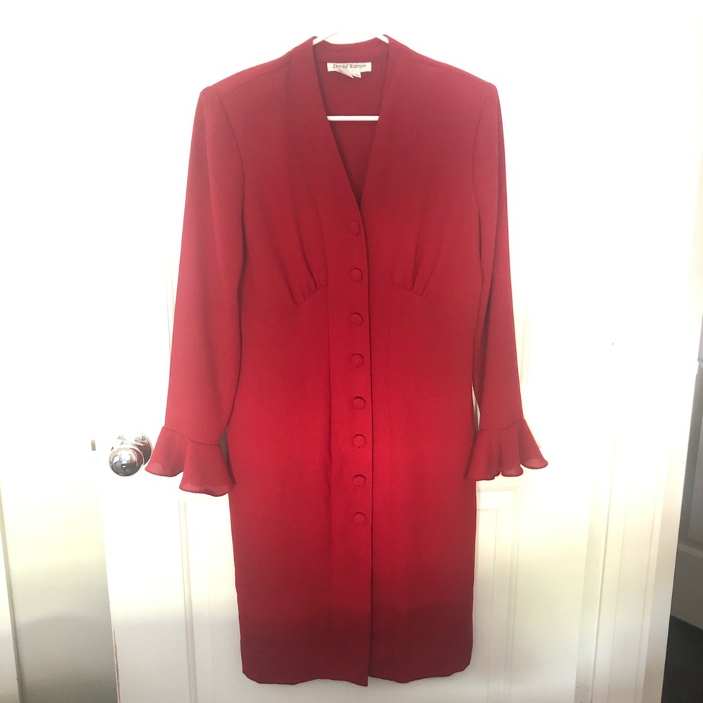 Vintage Button Up Midi Dress
